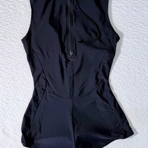 Endless Waves black high‑neck bodysuit, size M.